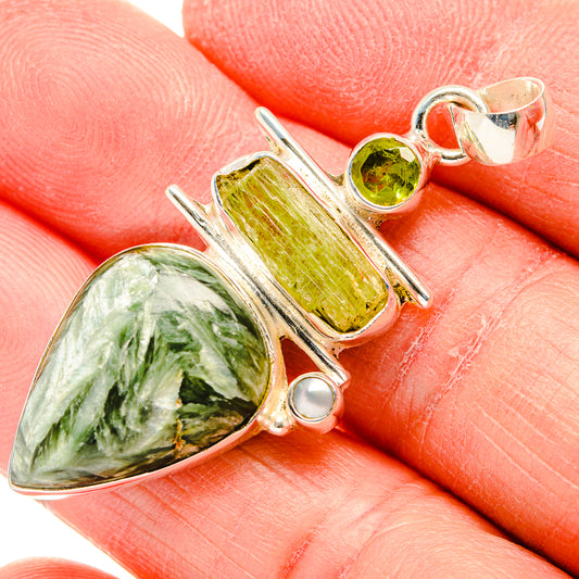 Seraphinite Pendants handcrafted by Ana Silver Co - PD34058