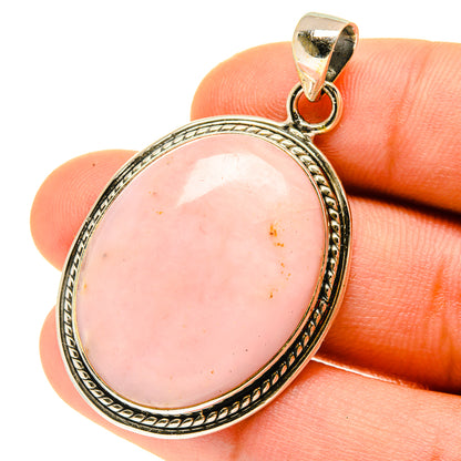 Rose Quartz Pendants handcrafted by Ana Silver Co - PD3406