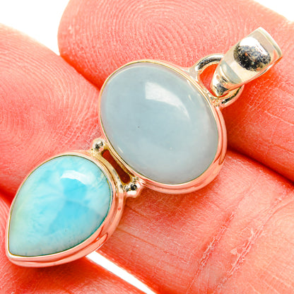 Aquamarine Pendants handcrafted by Ana Silver Co - PD34061