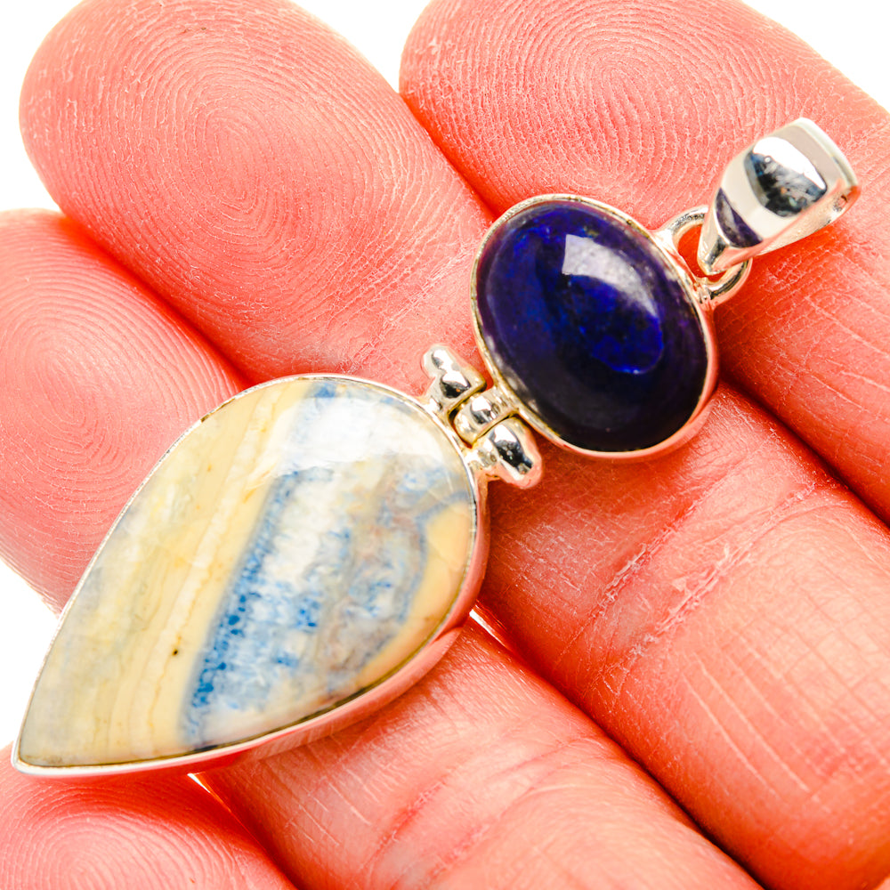 Blue Scheelite Pendants handcrafted by Ana Silver Co - PD34071