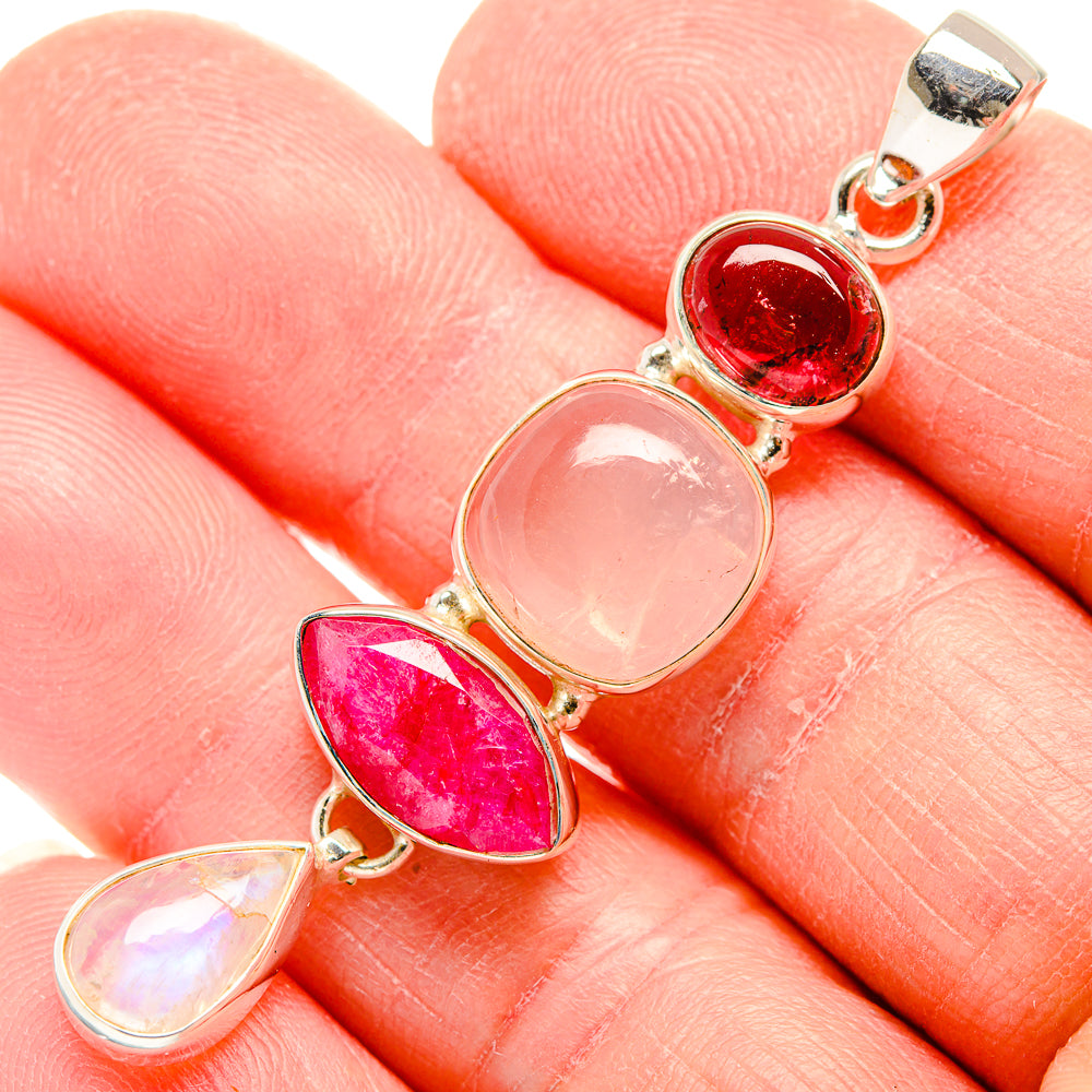 Rose Quartz Pendants handcrafted by Ana Silver Co - PD34074