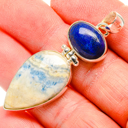 Blue Scheelite Pendants handcrafted by Ana Silver Co - PD34075