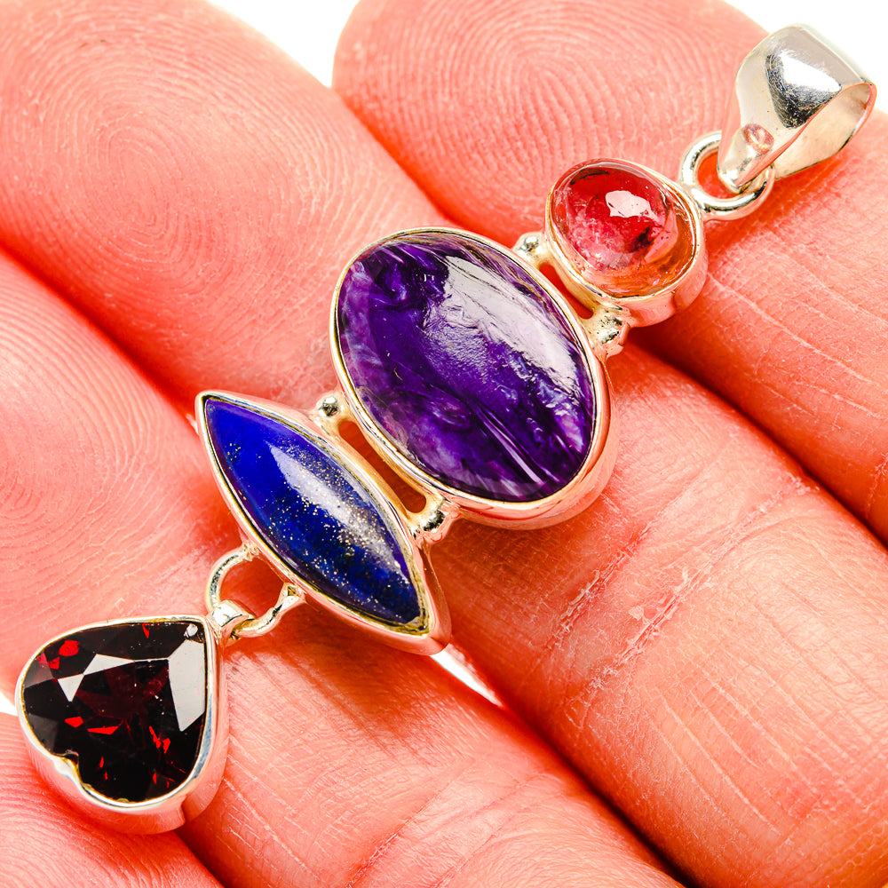 Charoite Pendants handcrafted by Ana Silver Co - PD34082