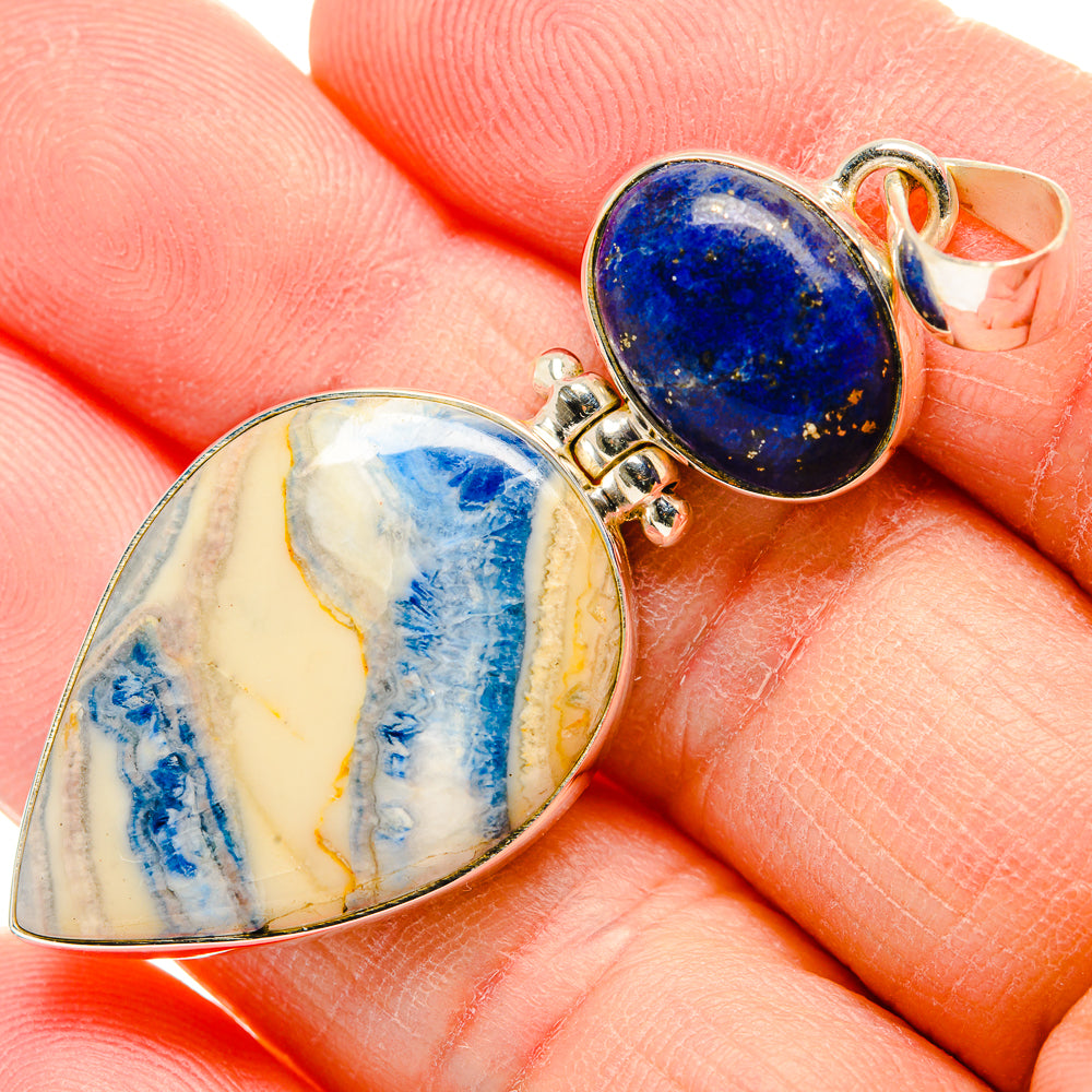 Blue Scheelite Pendants handcrafted by Ana Silver Co - PD34093