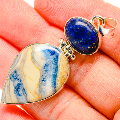 Blue Scheelite Pendants handcrafted by Ana Silver Co - PD34093