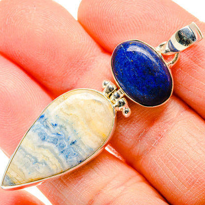 Blue Scheelite Pendants handcrafted by Ana Silver Co - PD34095