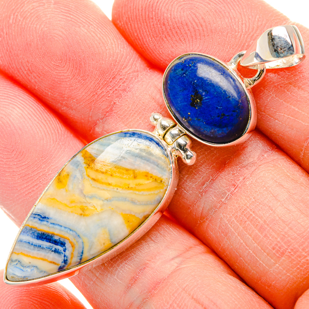 Blue Scheelite Pendants handcrafted by Ana Silver Co - PD34101