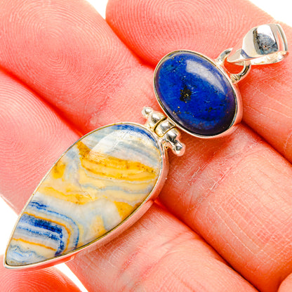 Blue Scheelite Pendants handcrafted by Ana Silver Co - PD34101