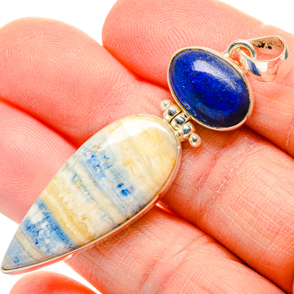 Blue Scheelite Pendants handcrafted by Ana Silver Co - PD34108