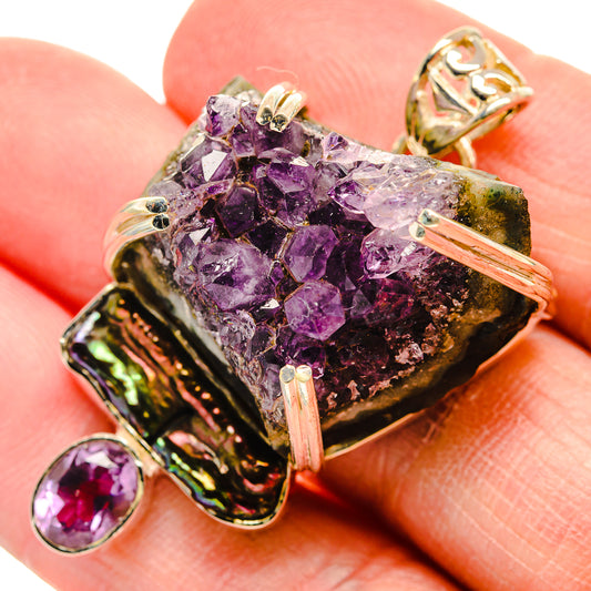 Amethyst Crystal Pendants handcrafted by Ana Silver Co - PD34109