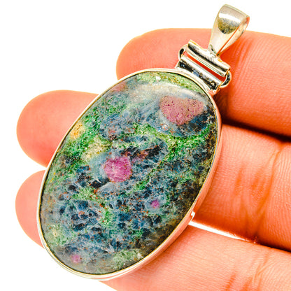 Ruby Fuchsite Pendants handcrafted by Ana Silver Co - PD3411