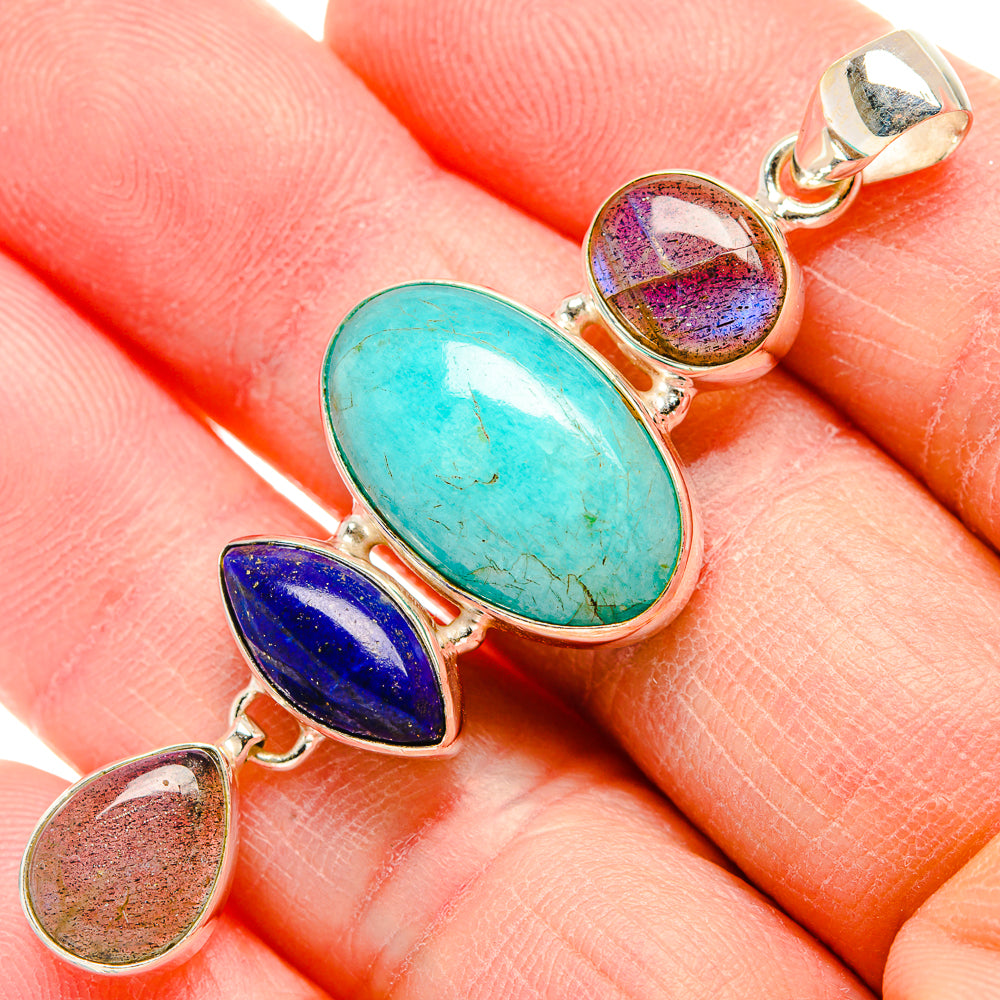 Amazonite Pendants handcrafted by Ana Silver Co - PD34111