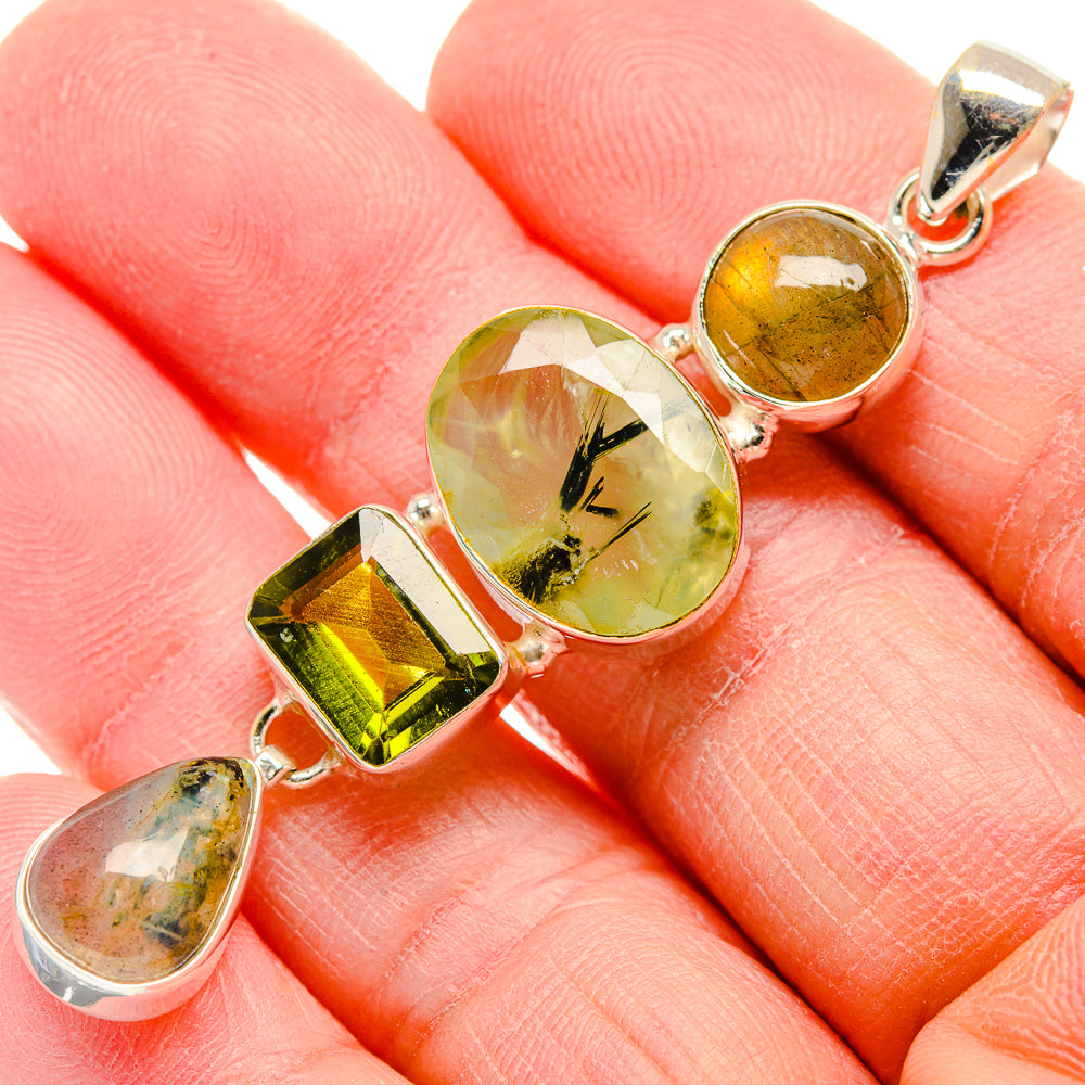Prehnite Pendants handcrafted by Ana Silver Co - PD34113