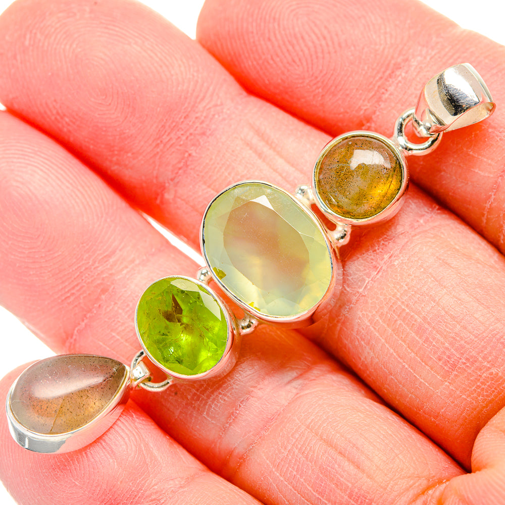 Prehnite Pendants handcrafted by Ana Silver Co - PD34114