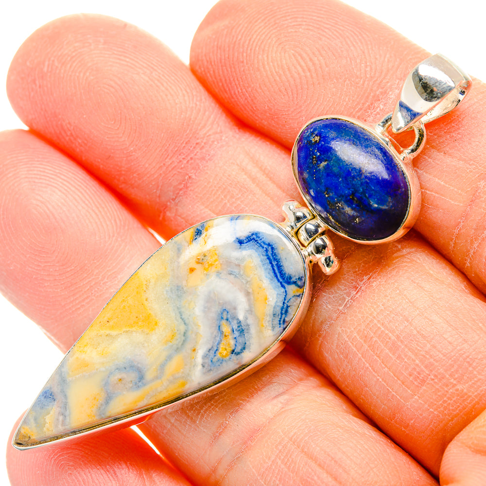 Blue Scheelite Pendants handcrafted by Ana Silver Co - PD34124