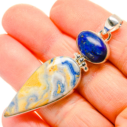 Blue Scheelite Pendants handcrafted by Ana Silver Co - PD34124
