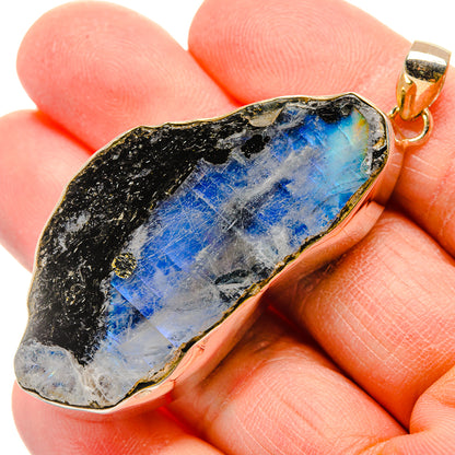 Rainbow Moonstone Pendants handcrafted by Ana Silver Co - PD34128