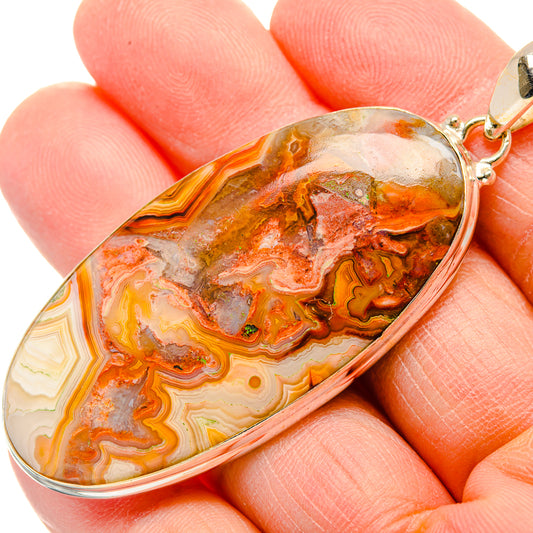 Crazy Lace Agate Pendants handcrafted by Ana Silver Co - PD34129