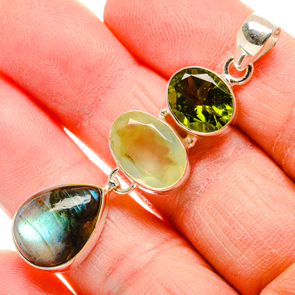 Prehnite Pendants handcrafted by Ana Silver Co - PD34132