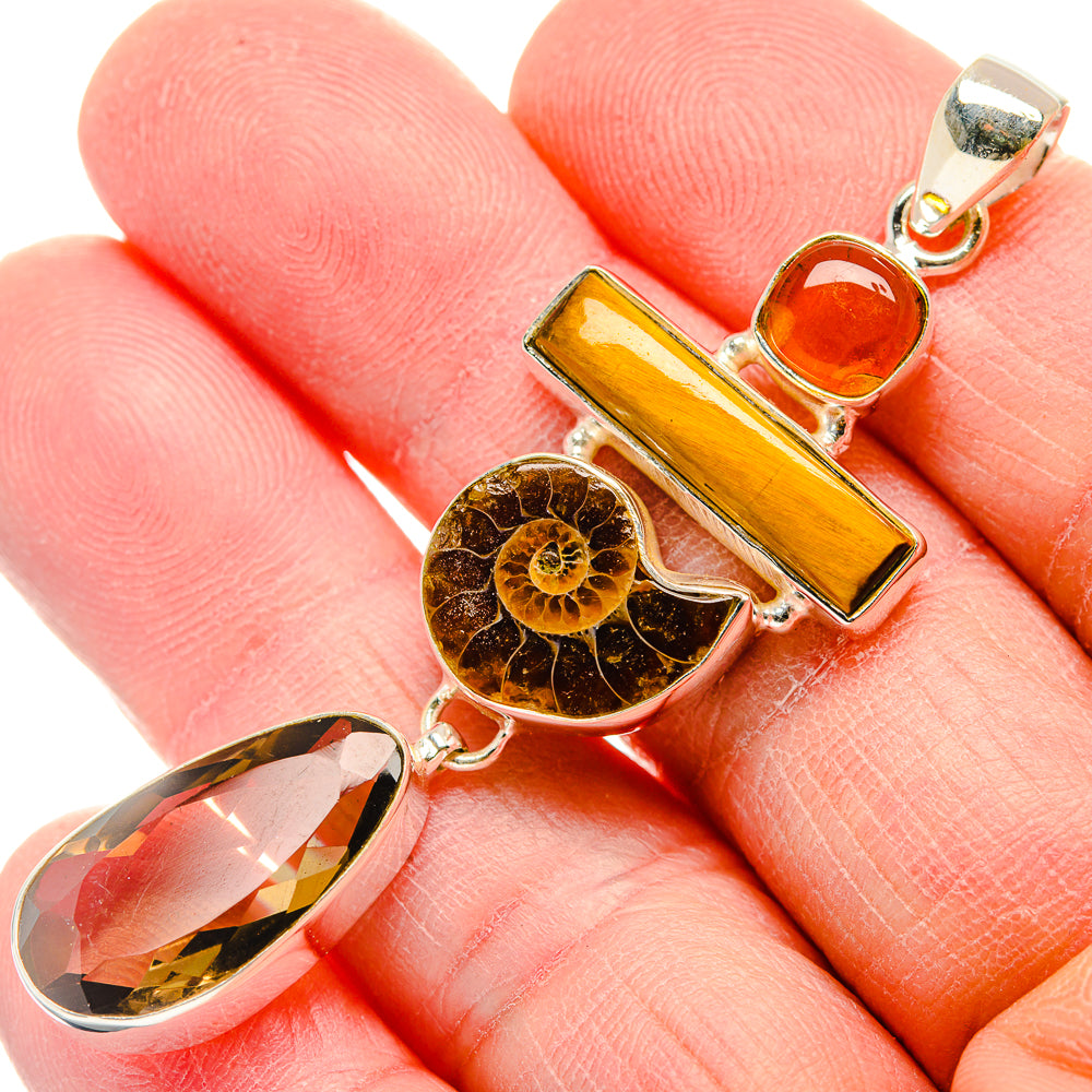 Smoky Quartz Pendants handcrafted by Ana Silver Co - PD34135