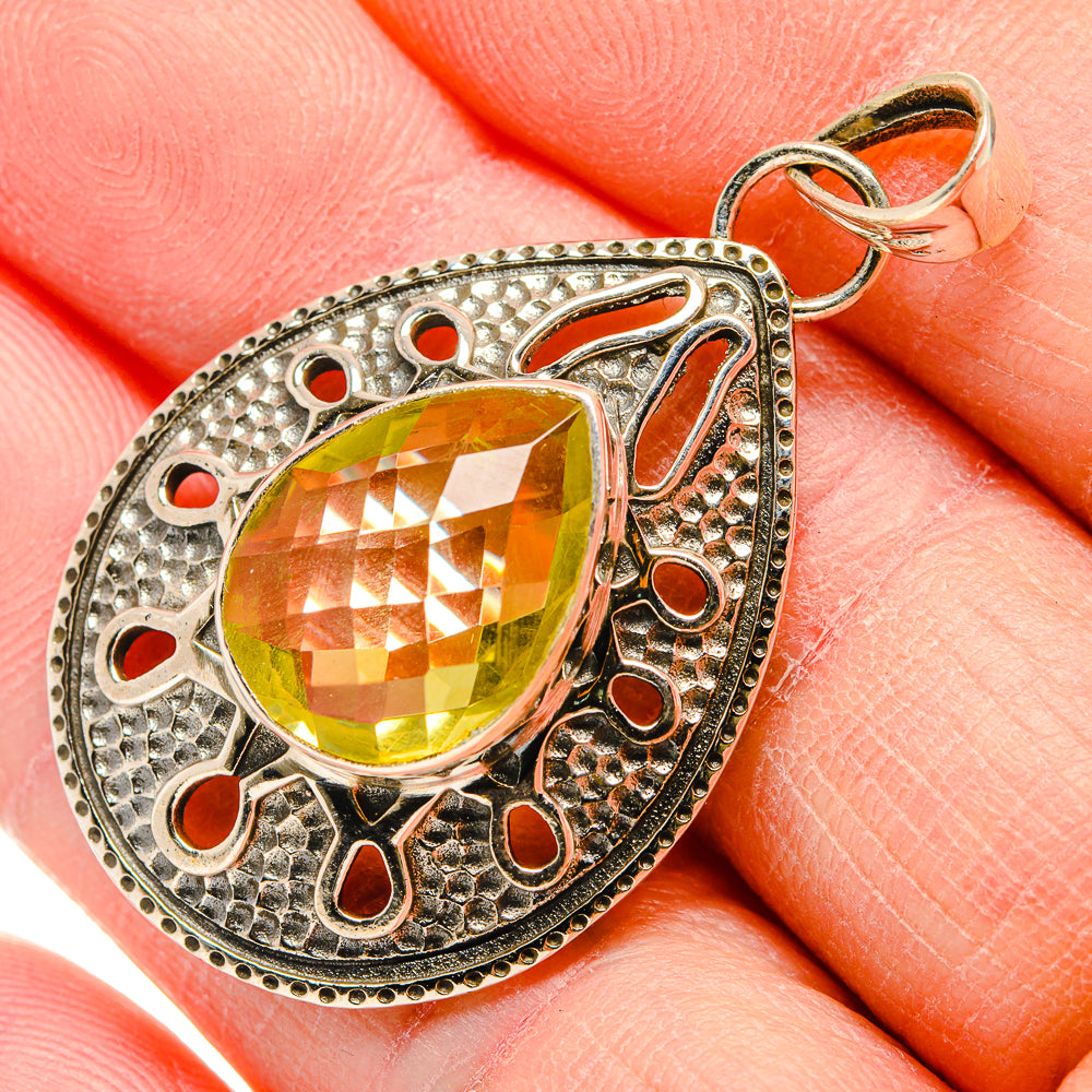 Lemon Quartz Pendants handcrafted by Ana Silver Co - PD34142