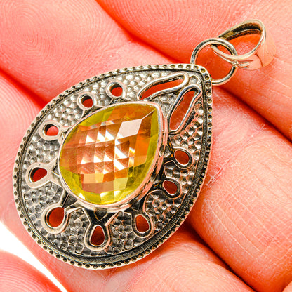 Lemon Quartz Pendants handcrafted by Ana Silver Co - PD34142
