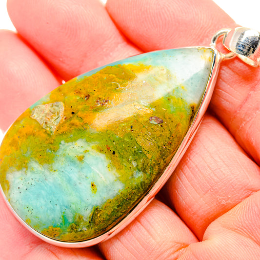 Peruvian Opal Pendants handcrafted by Ana Silver Co - PD34159