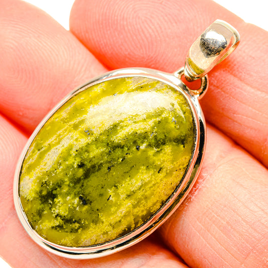 African Green Opal Pendants handcrafted by Ana Silver Co - PD34170