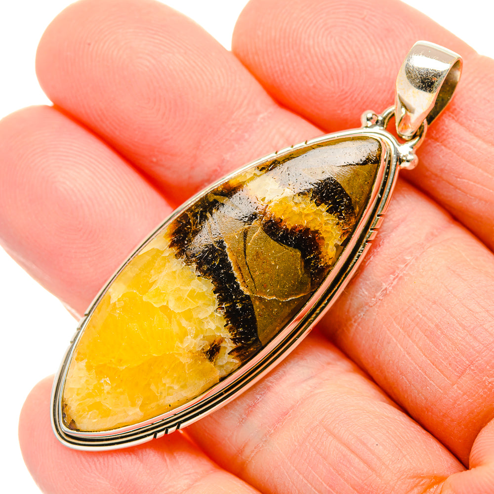 Septarian Nodule Pendants handcrafted by Ana Silver Co - PD34177