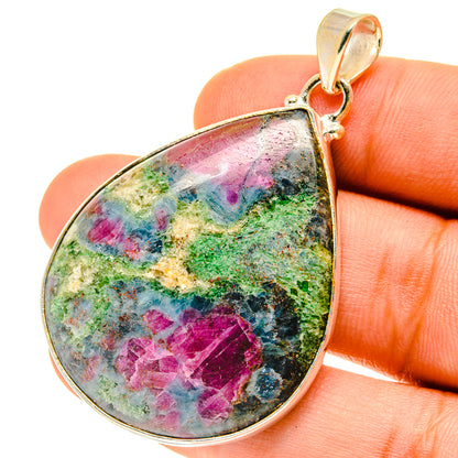 Ruby Fuchsite Pendants handcrafted by Ana Silver Co - PD3418