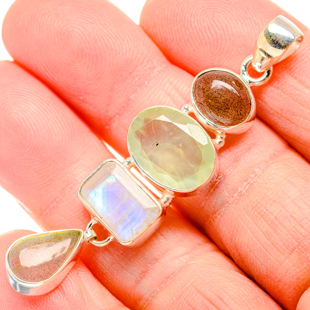 Prehnite Pendants handcrafted by Ana Silver Co - PD34180