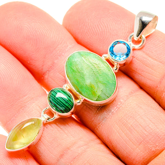 Peruvian Opal Pendants handcrafted by Ana Silver Co - PD34181