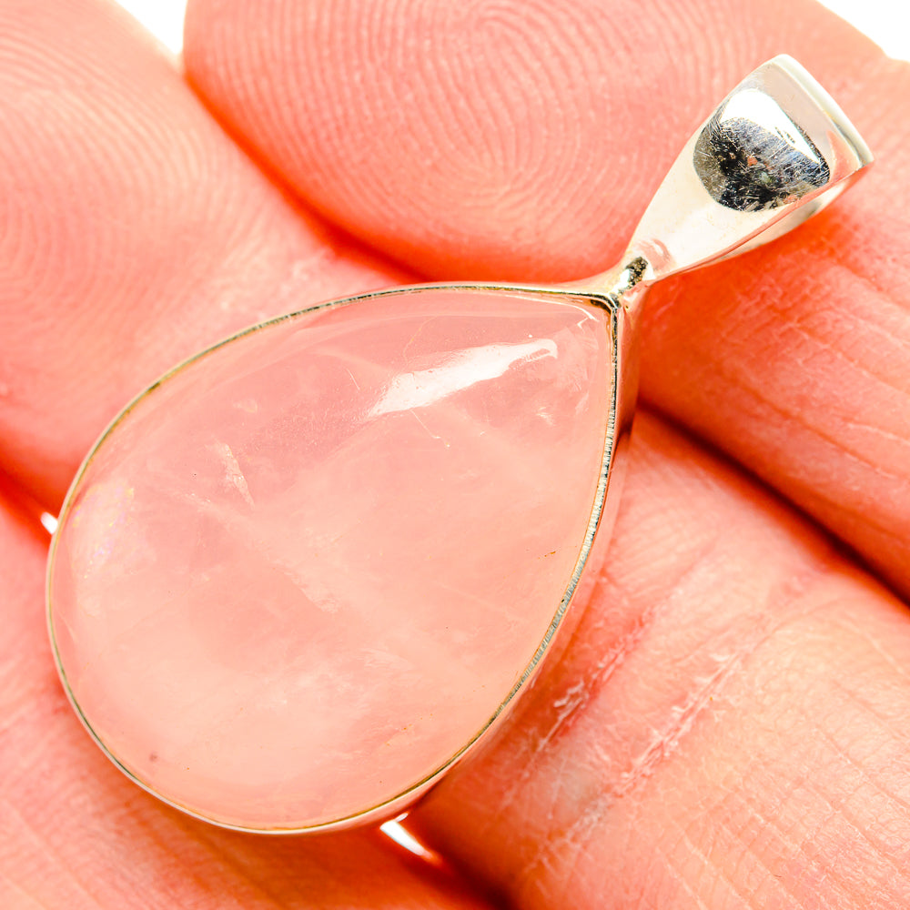 Rose Quartz Pendants handcrafted by Ana Silver Co - PD34189