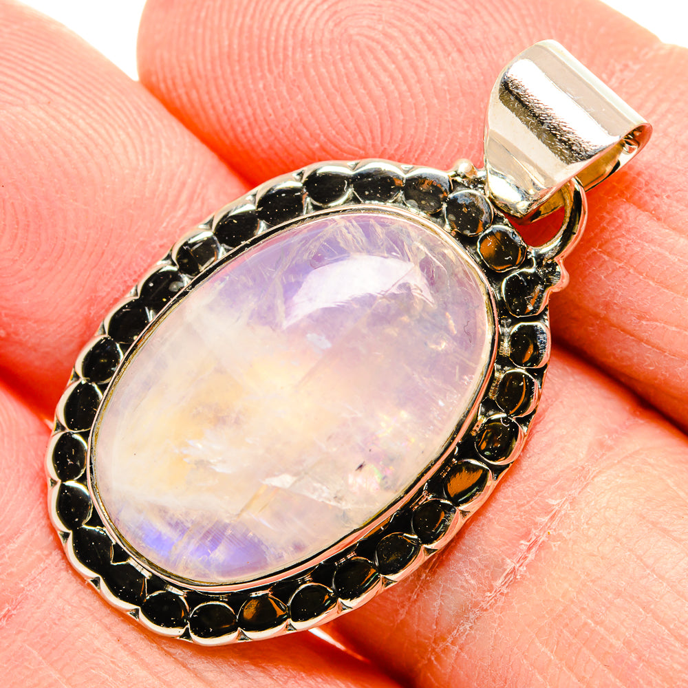 Rainbow Moonstone Pendants handcrafted by Ana Silver Co - PD34191