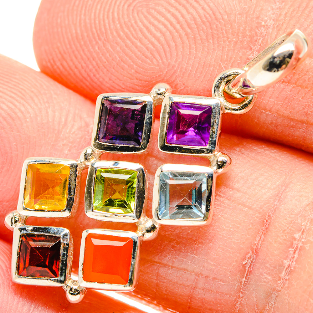 Multi-Stone Chakra Pendants handcrafted by Ana Silver Co - PD34200