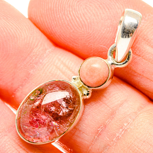 Pink Tourmaline Pendants handcrafted by Ana Silver Co - PD34201