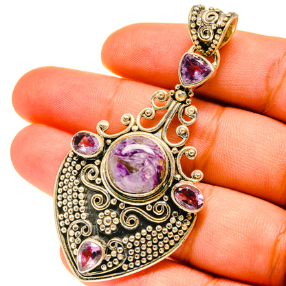 Charoite Pendants handcrafted by Ana Silver Co - PD3422