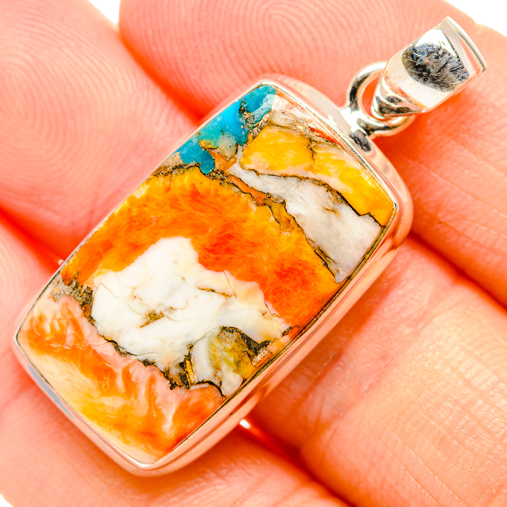Spiny Oyster Turquoise Pendants handcrafted by Ana Silver Co - PD34222