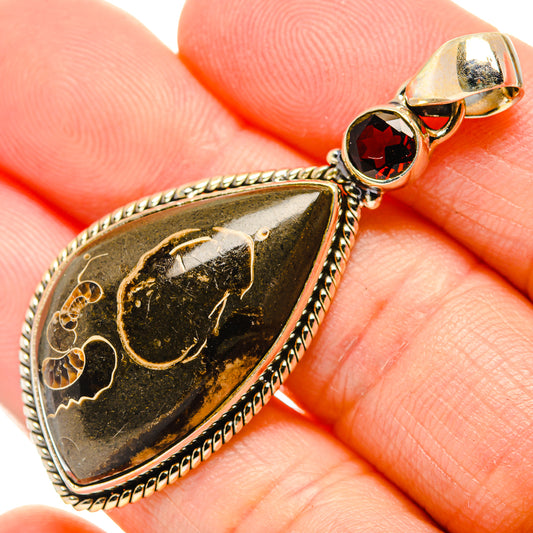 Turritella Agate Pendants handcrafted by Ana Silver Co - PD34226