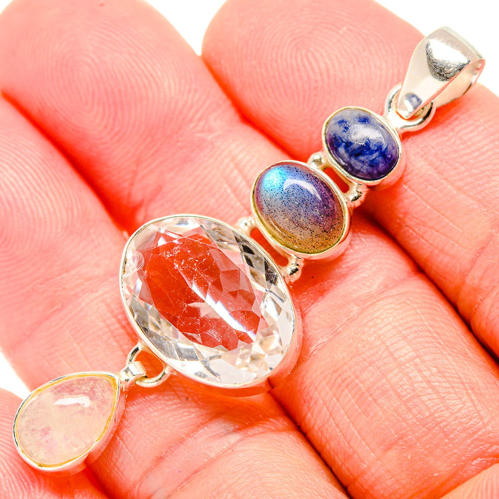 White Quartz Pendants handcrafted by Ana Silver Co - PD34239