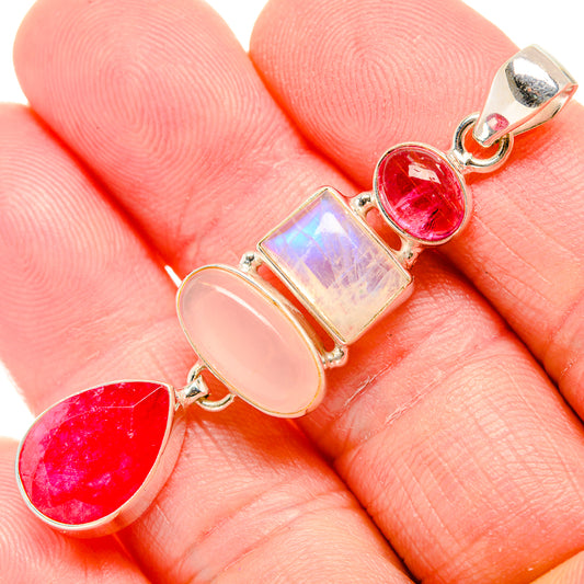 Red Sillimanite Pendants handcrafted by Ana Silver Co - PD34241