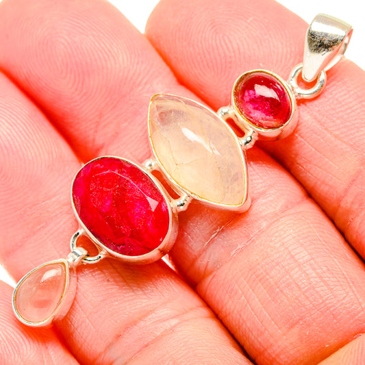 Red Sillimanite Pendants handcrafted by Ana Silver Co - PD34242