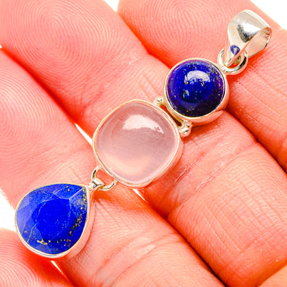 Rose Quartz Pendants handcrafted by Ana Silver Co - PD34246