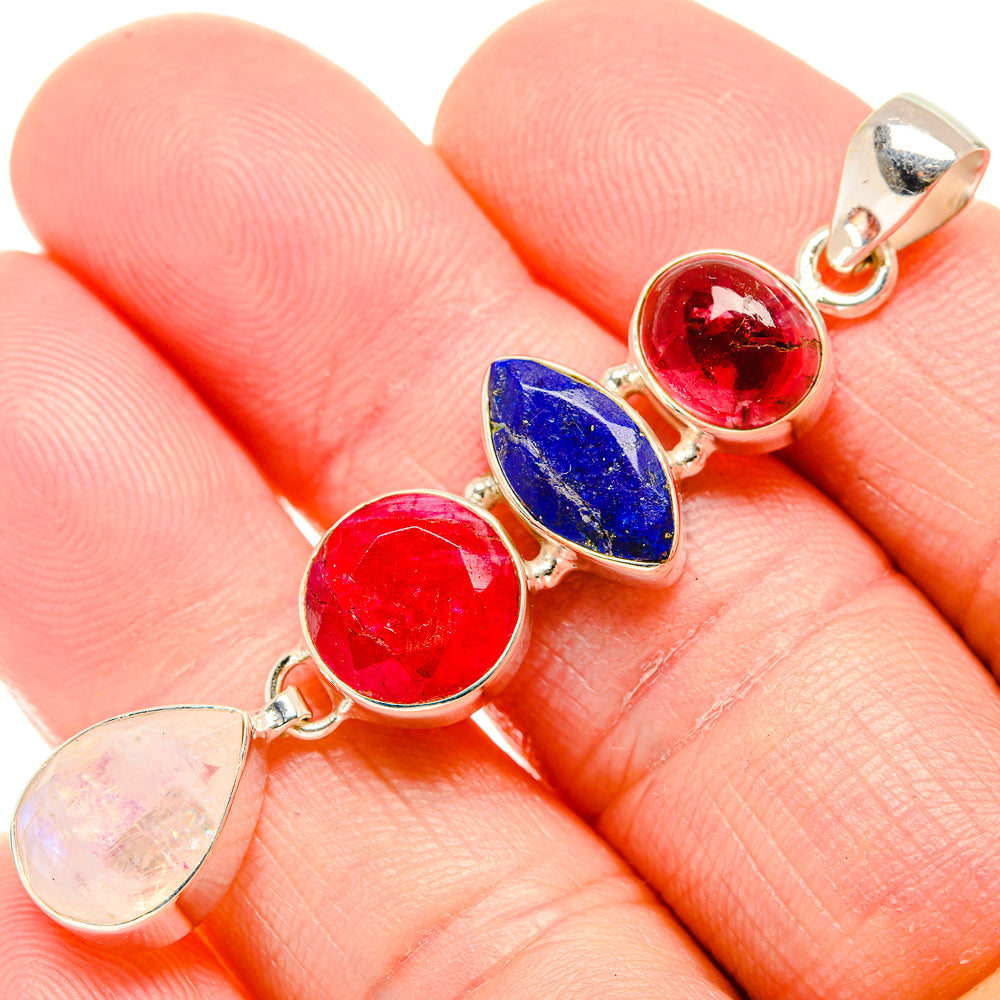 Rainbow Moonstone Pendants handcrafted by Ana Silver Co - PD34249
