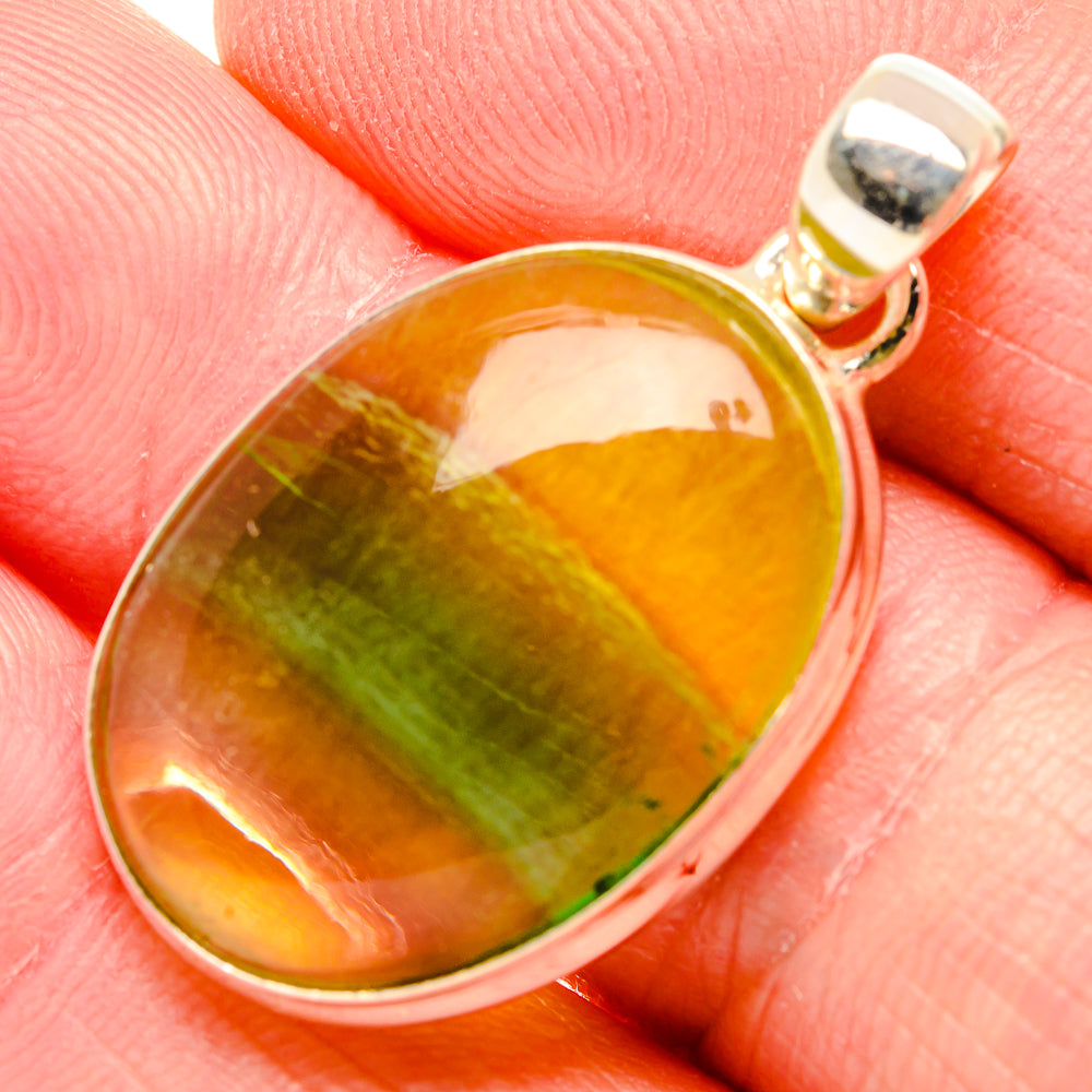 Green Fluorite Pendants handcrafted by Ana Silver Co - PD34254