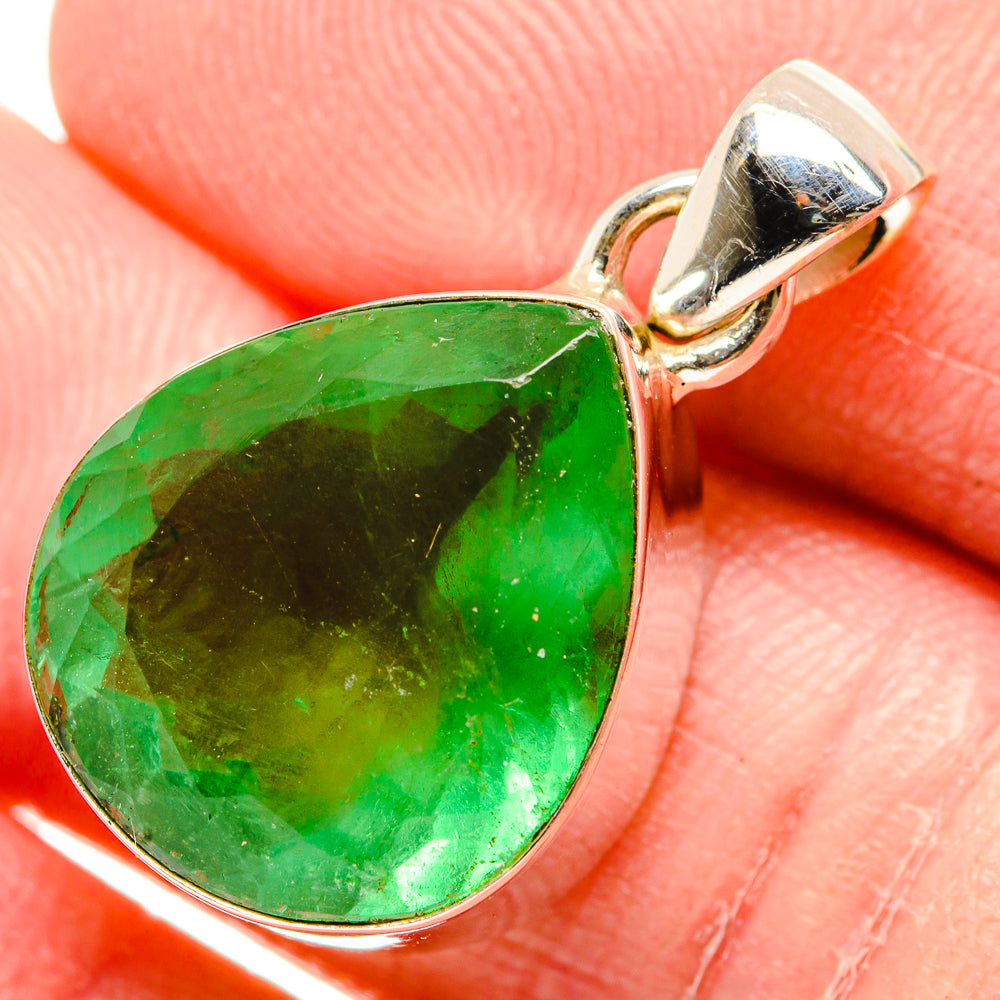 Green Fluorite Pendants handcrafted by Ana Silver Co - PD34256