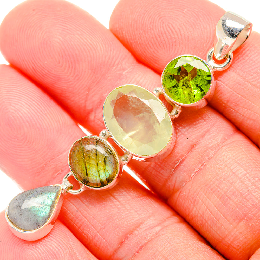 Prehnite Pendants handcrafted by Ana Silver Co - PD34257