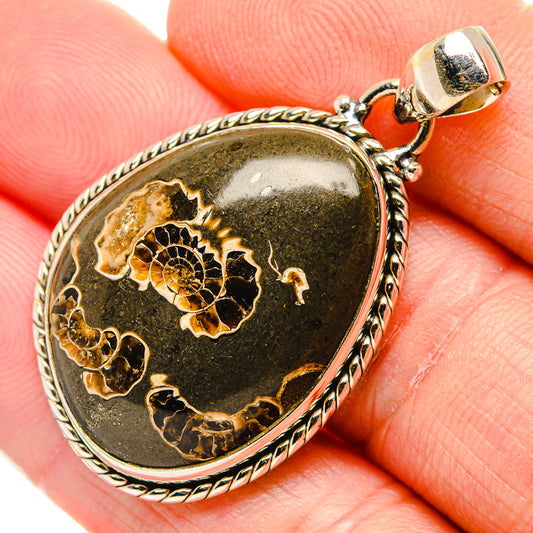 Turritella Agate Pendants handcrafted by Ana Silver Co - PD34275