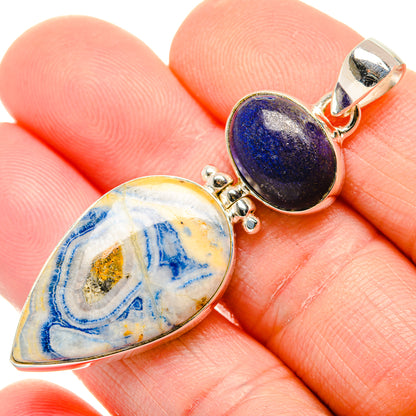 Blue Scheelite Pendants handcrafted by Ana Silver Co - PD34279
