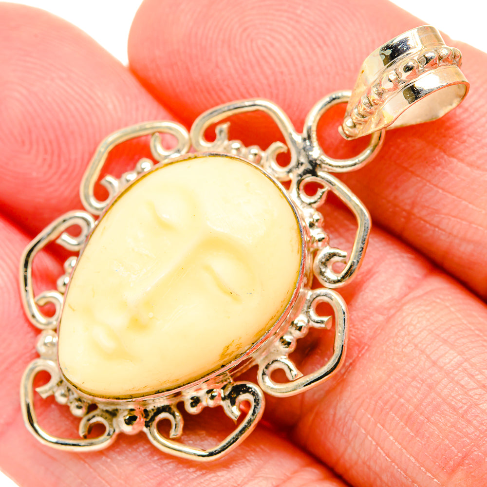 Carved Face Pendants handcrafted by Ana Silver Co - PD34290